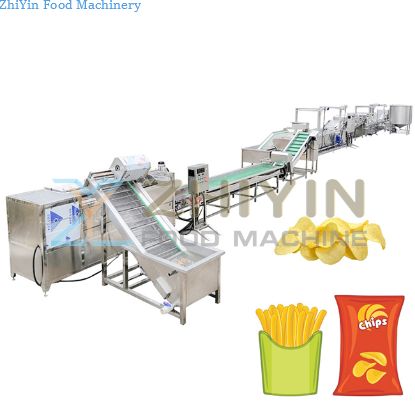 stainless steel potato crisps production line complete potato chips making machine