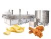 Automatic Continuous Gas Frying Machine Industrial Stainless Steel French Fries Potato Chips Meatloaf Vegetable Frying Machine