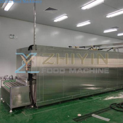 Fries fluidized quick freezing machine, tunnel type low temperature quick freezing machine, seafood fast freezing machine