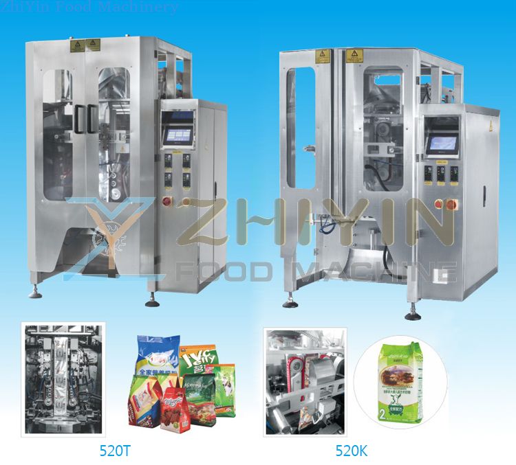 Automatic puffed food packaging machine equipment industrial packaging machine 520T French fries snacks packing machine