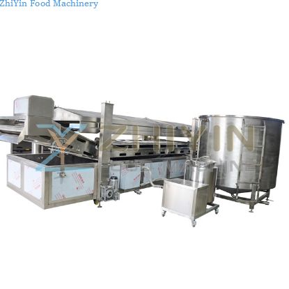 Automatic Gas Continuous French Fries 500kg/H Industrial Frying Machine