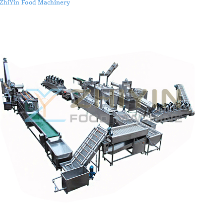 304 stainless steel Fully Automated Potato Chips Production Line Complete potato Chips French Fries making machine
