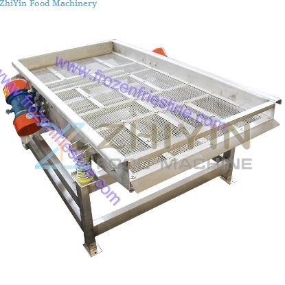 Dewatering and deoiling machine for French fry processing line, vibrating dehydrator for vegetable processing machine