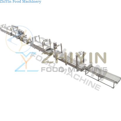 Frozen French Fries Fring Machine potato chips  seasoning making line snack fries production machine