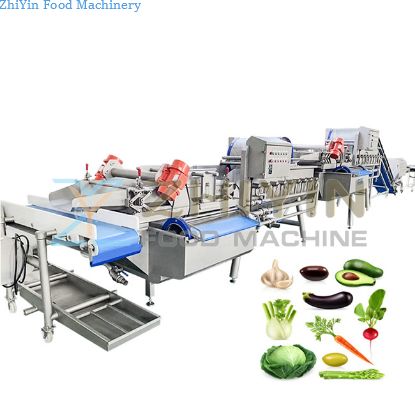 Vegetable Diced Cleaning And Processing Line Vegetable Slice Eddy Current Washing Machine