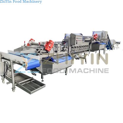Diced Cleaning 2000kg/hour Vegetable And Fruit Washing Machine Vegetable Cleaning And Processing Machine