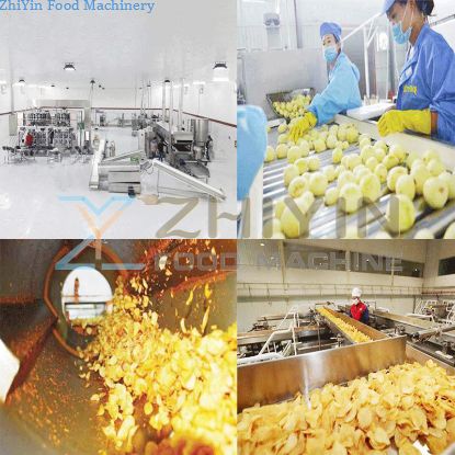 Potato Chips Production Line French Fries Making Machine Potato Chips Packing Machine