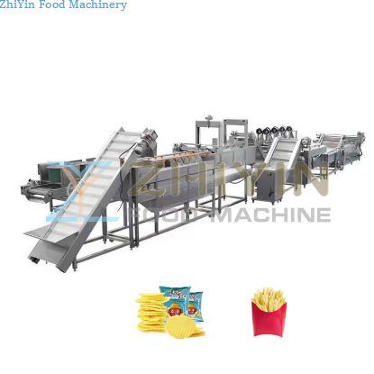 Industrial Fried Frozen French Fries Making Line Deoiling Making Machine Potato Chips Production Line