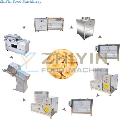 100kg/H Deoiling Plantain Fruit Chips Making Machine Banana Chips Frying Machine