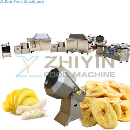 50-150kg/hour Banana Chip Fried Production Line Snack Fried Production And Processing Machine