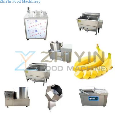 Banana Chip Production Line Banana Slicer Banana Chip Fried Processing Machine