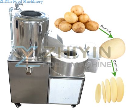 Commercial Potato Peeler And Slicer Machine Cutting Potatoes 100-150 Kg/H Machine Peeling Colocasia Sweet Potato 100-150 Kg/H