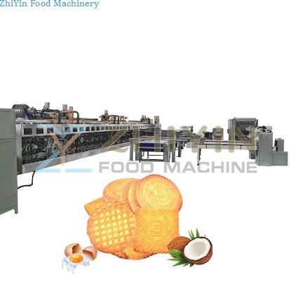 Biscuit Production Line Industrial Biscuit Procession Equipment Electric Oven Heating Crisp Biscuit Making Machine