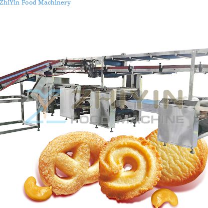 Fully Automatic Cookie Processing Production Line Milk Nuts Biscuit Machine Crispy Biscuit Production Line Cookie Forming Equipment Children's Breakfast Biscuit Production Line 