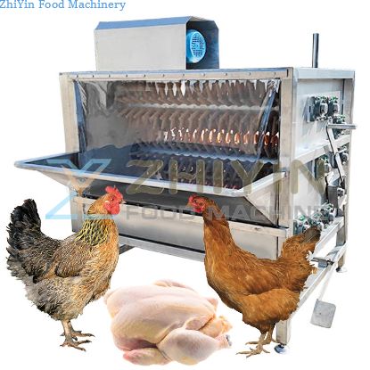 9 Axis Horizontal Large White Goose Feather Removal Machine Poultry Slaughter Chicken And Duck Feather Plucking Machine