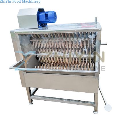 Fully Automatic Poultry Slaughtering And Plucking Machine Meat Duck Slaughtering 9 Roller Hair Removal Machine