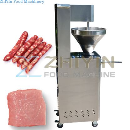 South Africa Hot Selling Electric Sausage Filling Smocking Pump Shirring Process Sausage Make Machine For Chicken Beef