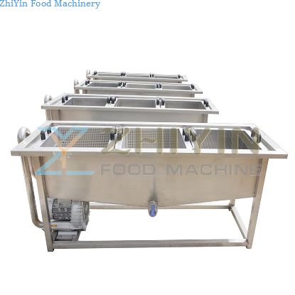 304 Stainless Steel Full Automatic Vegetable Washing Machine Diced Fruit And Root Vegetable Bubble Washing Cleaning Machine