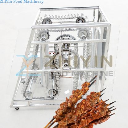 Automatic Gas Heating BBQ Machine Liquefied Gas Heating 62 110 String Meat Skewer Barbecue Equipment