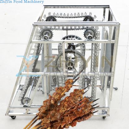 Automatic Meat Skewer Barbecue Machine 110 Strings Liquefied Gas Heating Barbecue Machine 62 String Electric Heating BBQ Machine