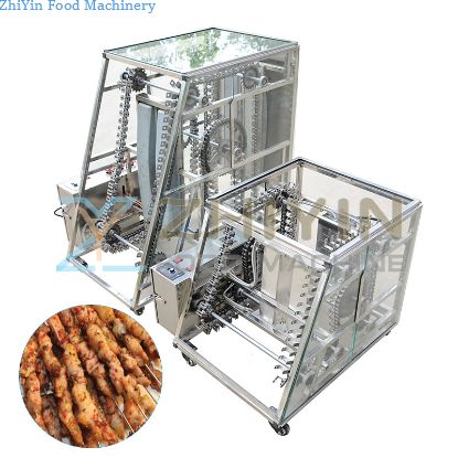 BBQ Machine Fully Automatic Chain Round Barbecue Skewer Restaurant Night Market Electric Heating Smokeless Barbecue Machine