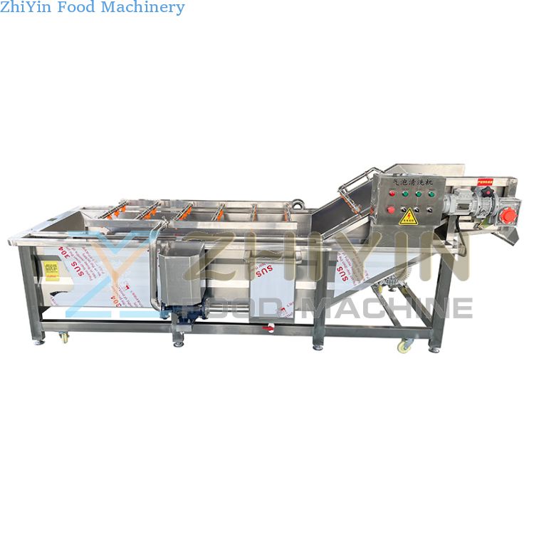 Vegetables Surf Bubble Cleaning Machine Fruits Cleaning Line Vegetable Fruit Diced Bubble Washing Equipment