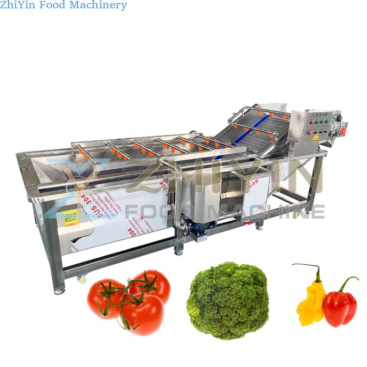 Surf Type Bubble Cleaning Machine For Root Vegetable Fruits Cleaning Equipment Vegetable Fruit Diced Bubble Washing Machinery
