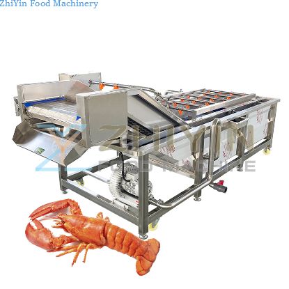 South American Shrimp Cleaning And Processing Equipment Frozen Seafood Thawing Tamarisk Bubble Washing Cleaning Machinery