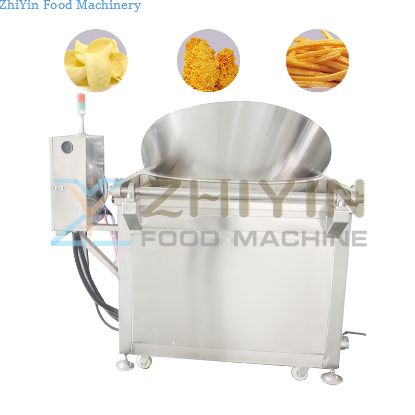 Automatic Temperature Control Electric Heating Food Frying Equipment 304 Stainless Steel Corn Puffed Chips Food Frying Machine