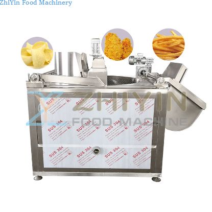 Food Crispy Meat Frying Processing Production Line Nut Frying Equipment, Electric Heating And Stirring Seafood Food Frying Machine