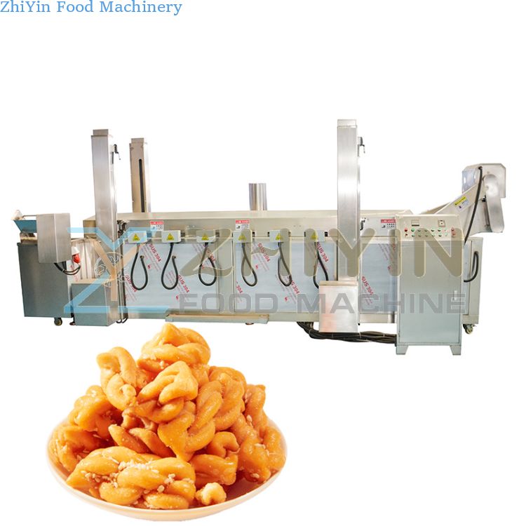 SUS304 Electric Heating Fryer for Making Crispy Sweet Fried Dough Twists Puffed Foods Snacks Sugar Donuts Frying Making Custom