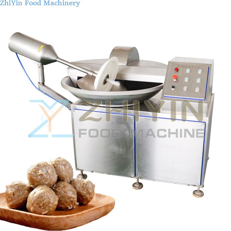 Factory Price Silent Chop Machine Fish Shrimp Balls Lightly Frozen Meat Bowl Cutter Chopper Meat Mixer Processing Mixing Machine